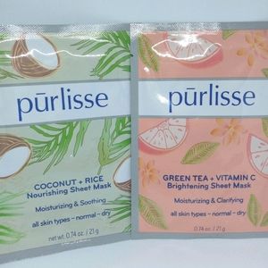 Purlisse Coconut+Rice GreenTea+Vitamin sheet mask